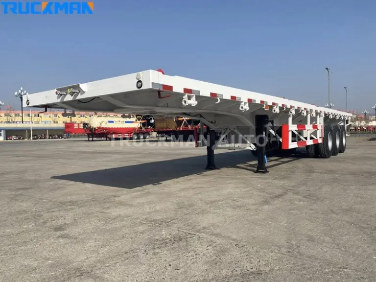 Semi-remorque à plateau 3 essieux à vendre-Remorques à plateau